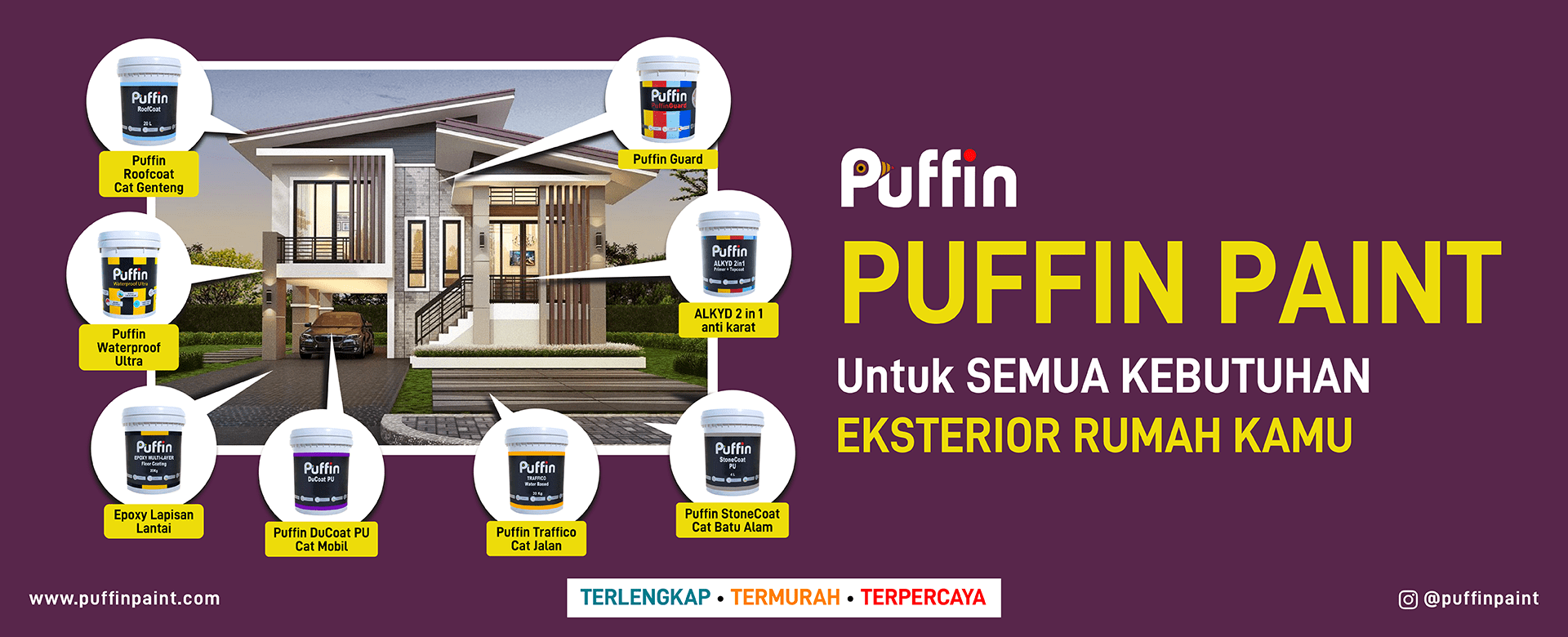Cat tembok exterior Puffin Paint