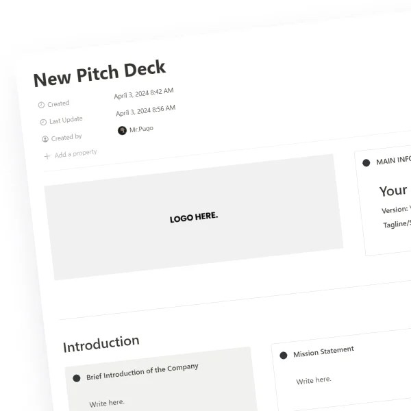 Pitch Deck Express for Notion Craft Persuasive Pitches with the