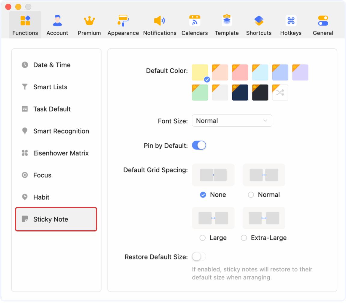 How to change the Sticky Note Color?