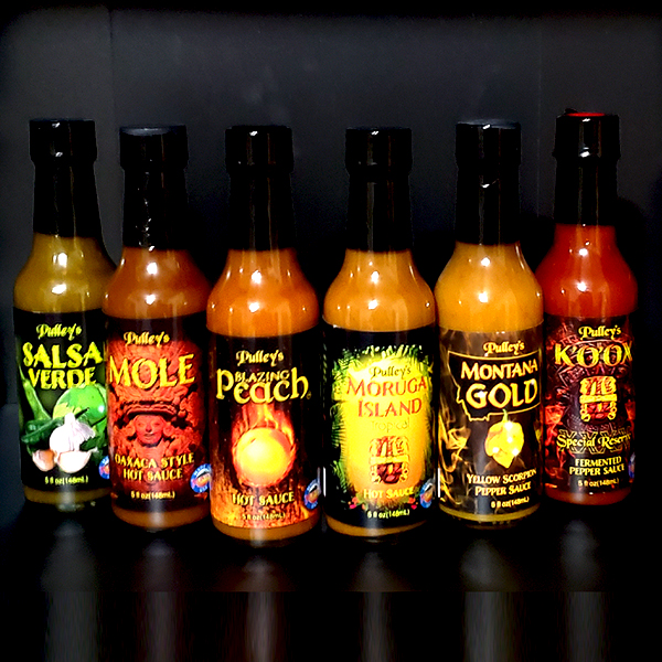 Variety case of 12 Pulley's Hot Sauce