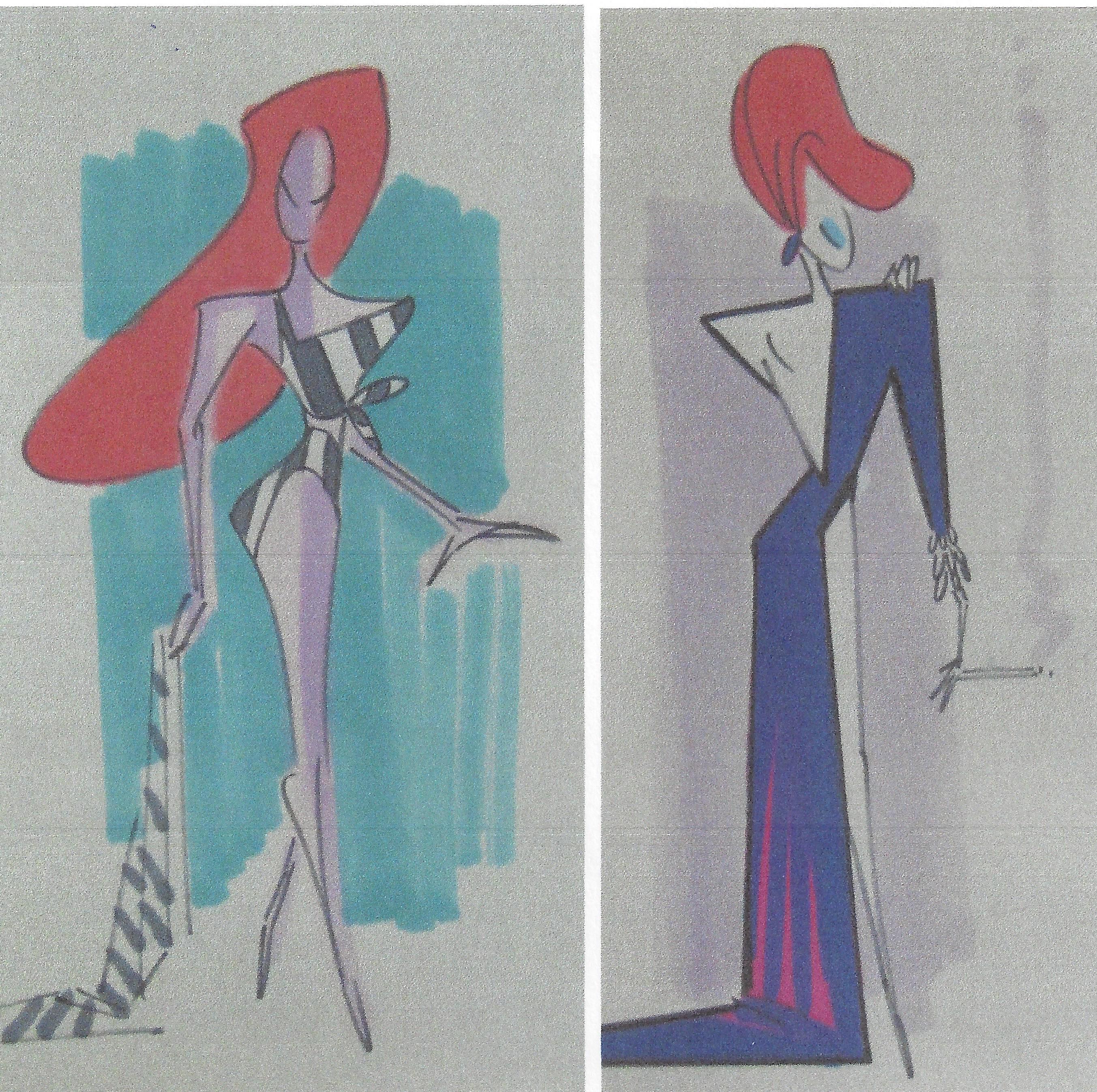 Early Disney character designs Jessica Rabbit Pulling a Rabbit Out of a Hat