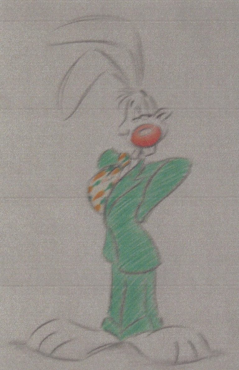Early Disney character designs Roger Rabbit Pulling a