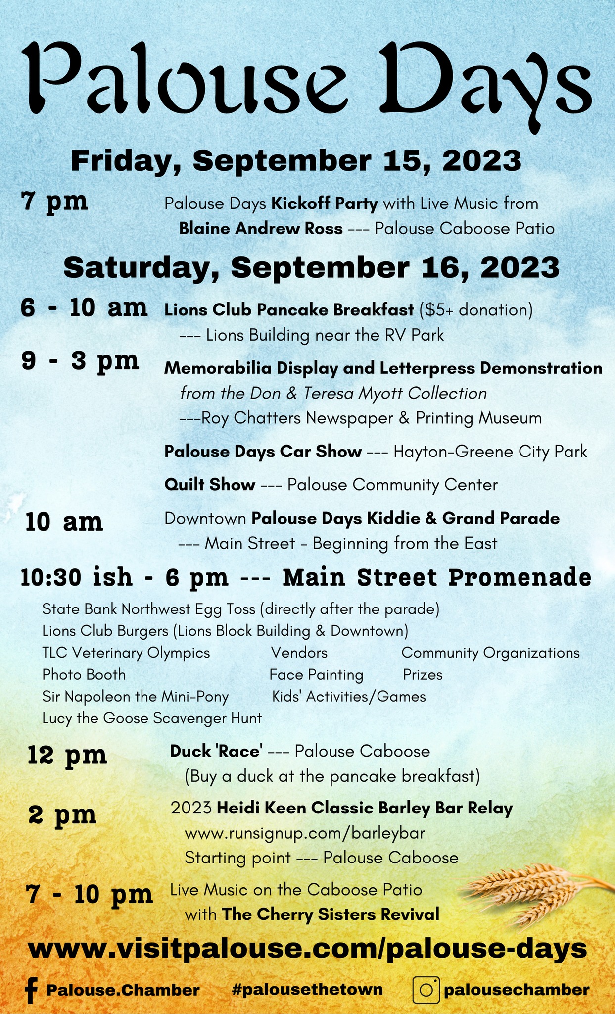 Palouse Days This Weekend Pullman Radio