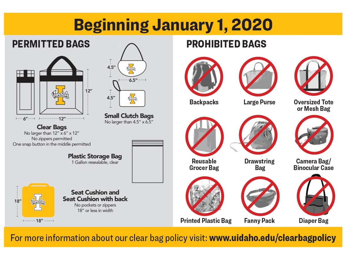 UI Implements Clear Bag Policy for Large Events – Pullman Radio