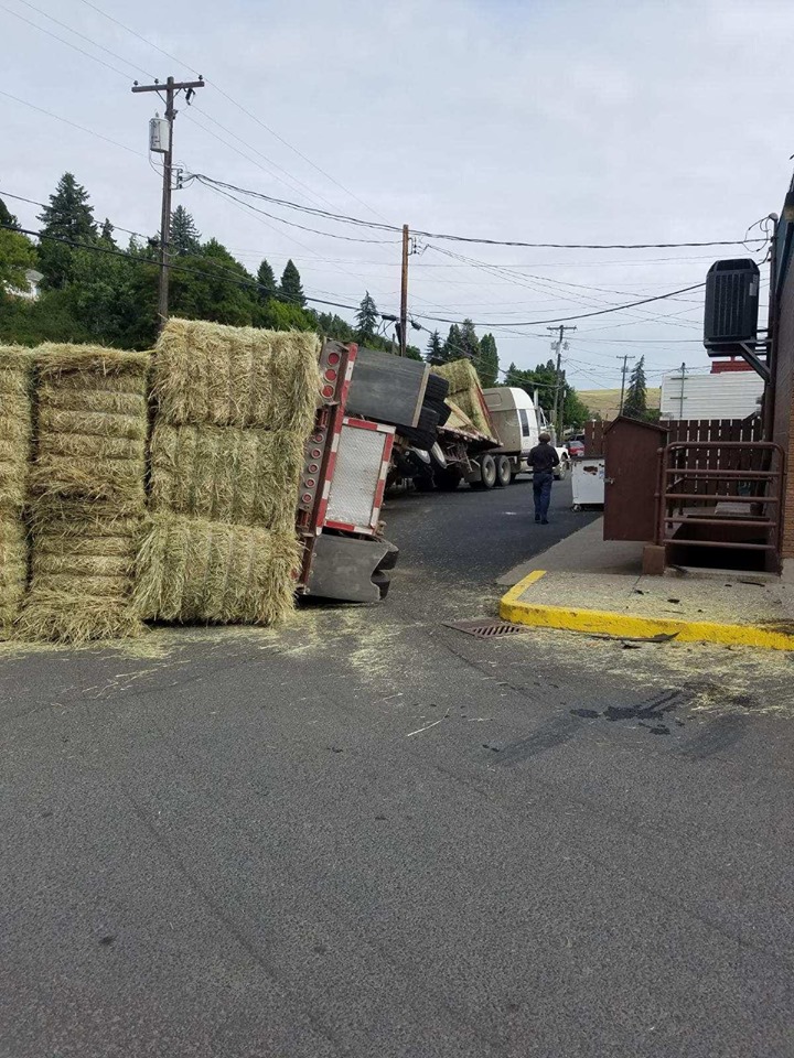 No one hurt when runaway semi crashes just before plunging into the