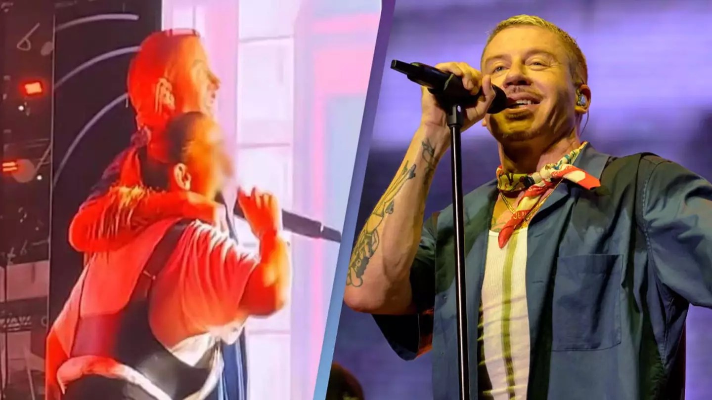 Fan Climbs on Stage with Macklemore Unaware She's Wanted by Police