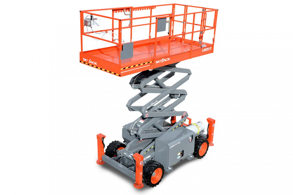 Skyjack SJ6832RT 12m Diesel Scissor Lift Hire Powered Access Hire