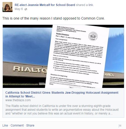 NC Academic Standards Review Commission cochair Jeannie Metcalf