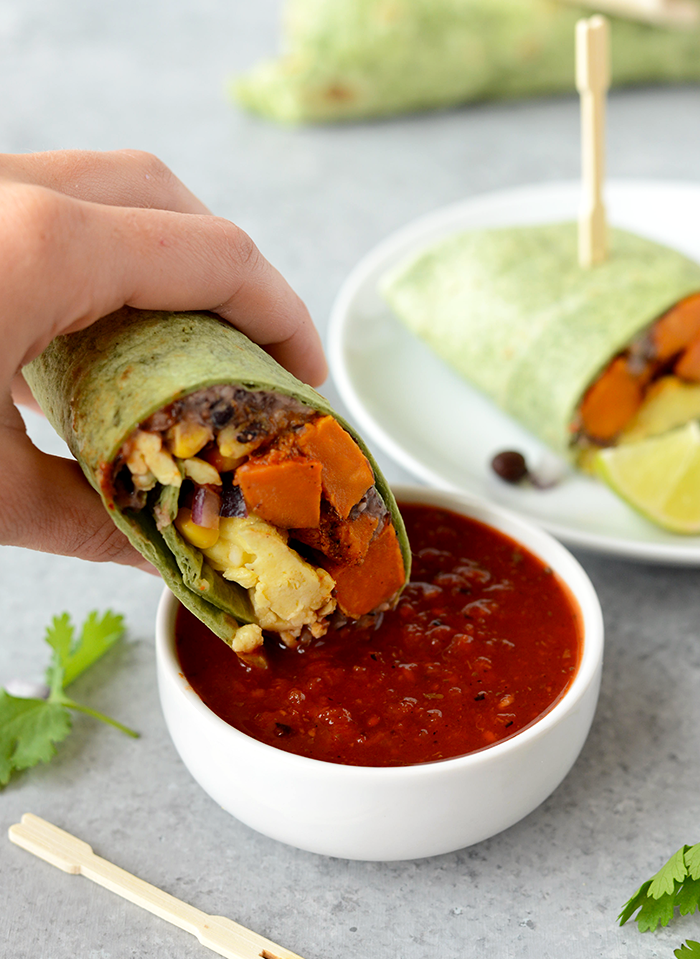 Black Bean Breakfast Burritos Half Cup Habit