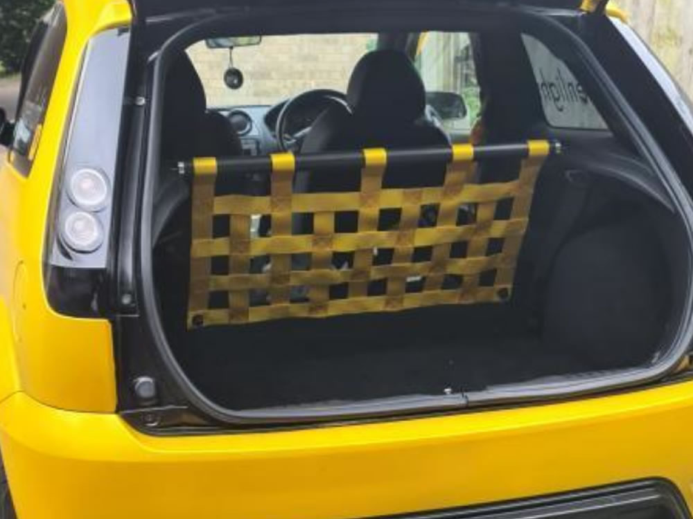 Ford Fiesta MK6 ST150 Strut Bar and Cargo Net JC Clubsport Fiesta