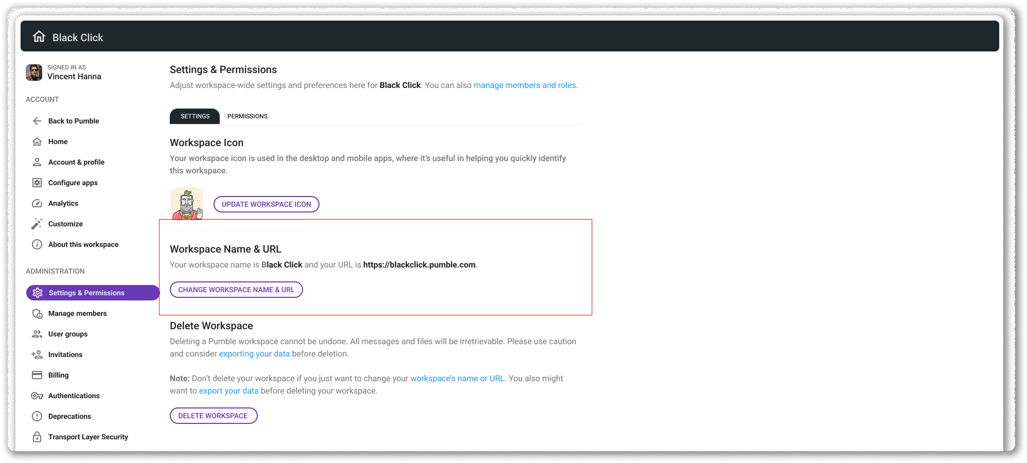 Customize Your Workspace Name and URL Pumble Help