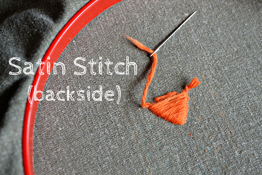 7 days of stitches satin stitch