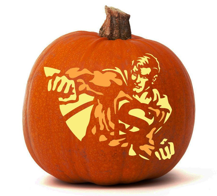 Superman Pumpkin Glow