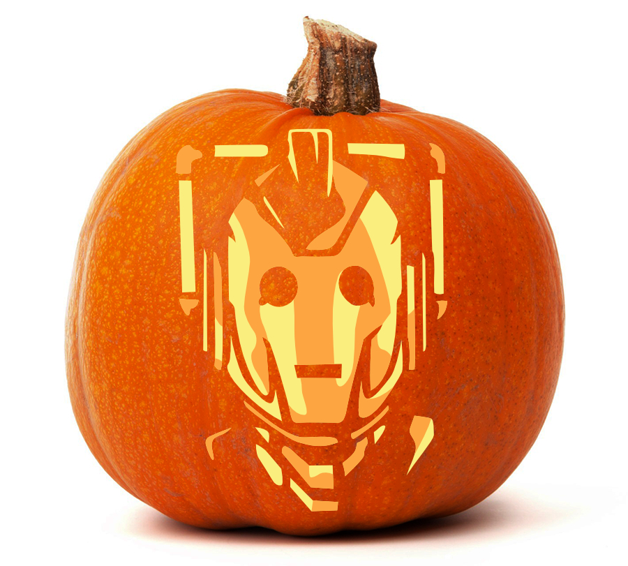 Tardis Stencil Pumpkin