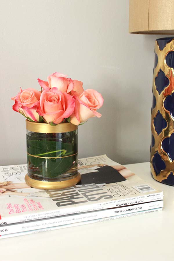 DIY Gold Rimmed Vases Pumps & Push Ups