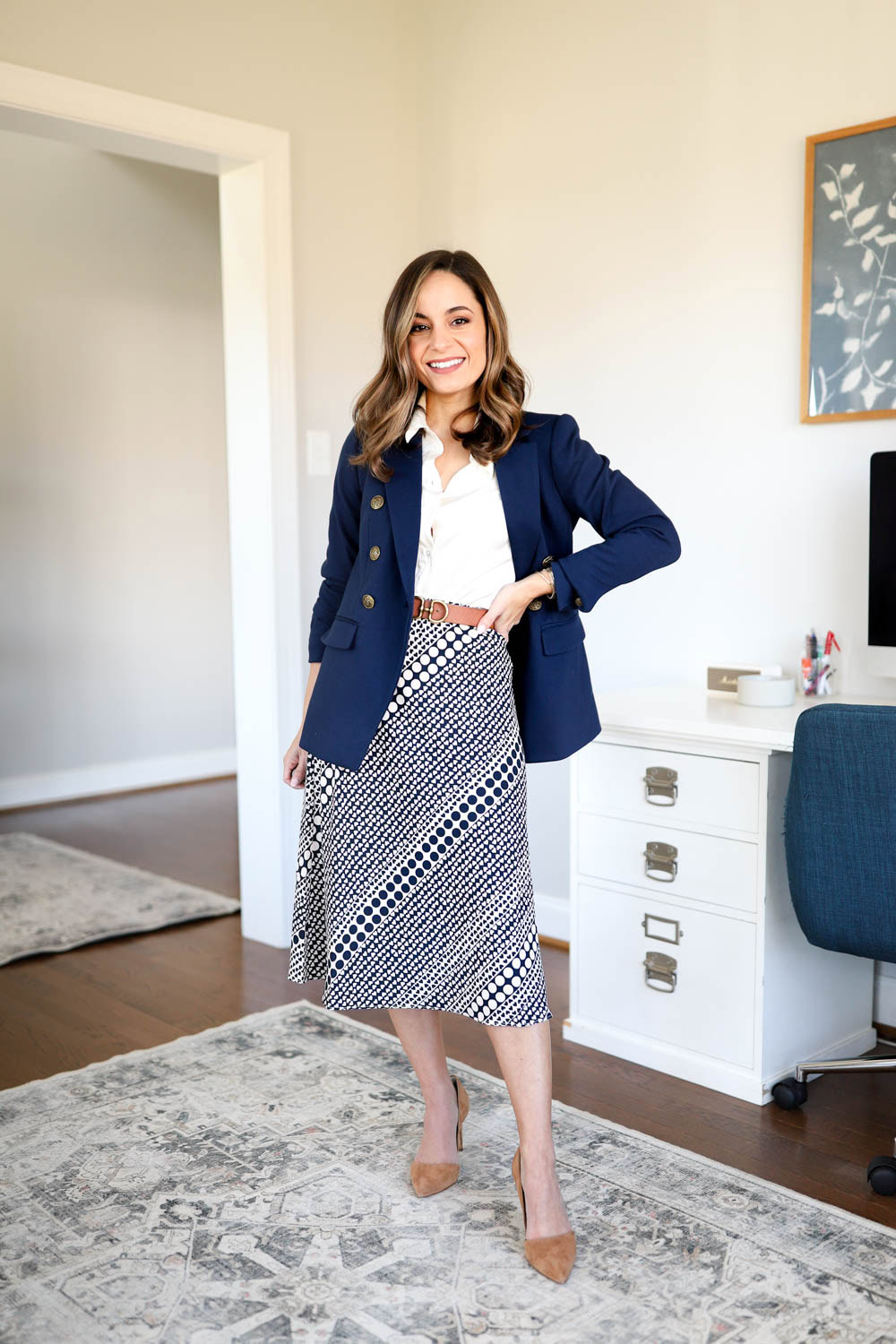Navy Blazer Four Ways Pumps & Push Ups