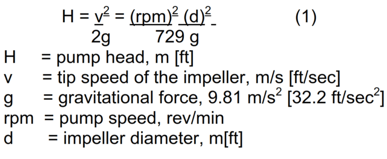 Impeller Diameter Relationships in Centrifugal Pumps API 610