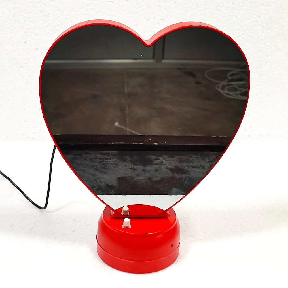 Customised Heart Magic Mirror With LED Light (Heart) Puneri Gifts