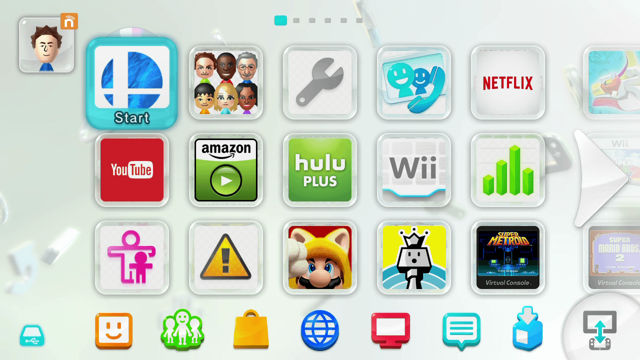 Wii U homescreen The Punished Backlog