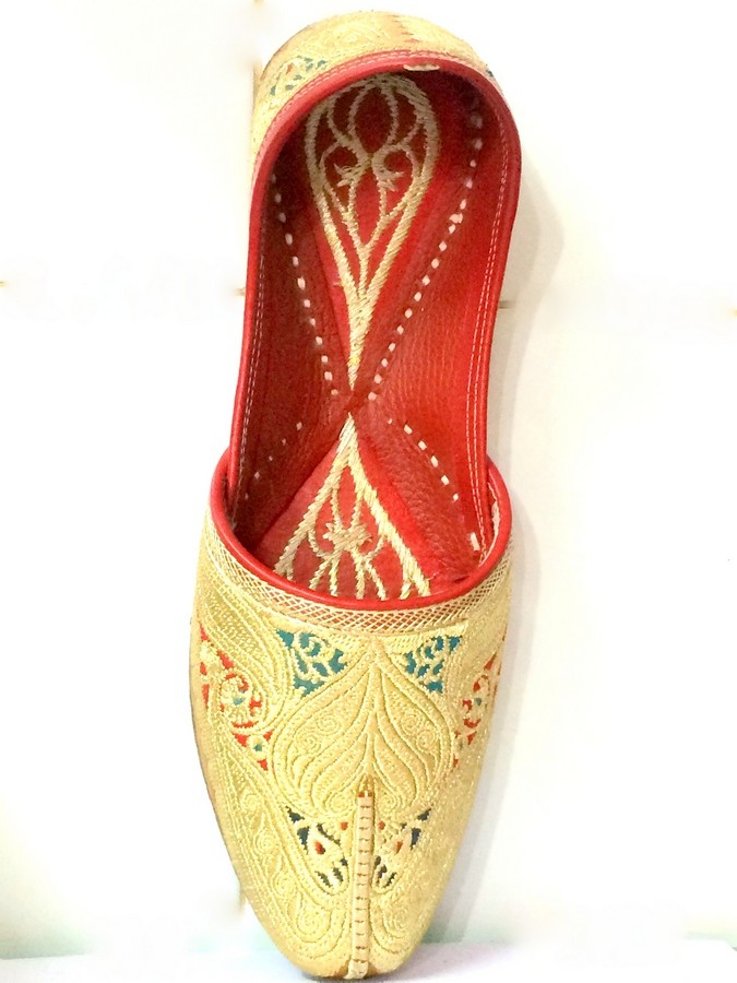 Golden Pakistani shoes