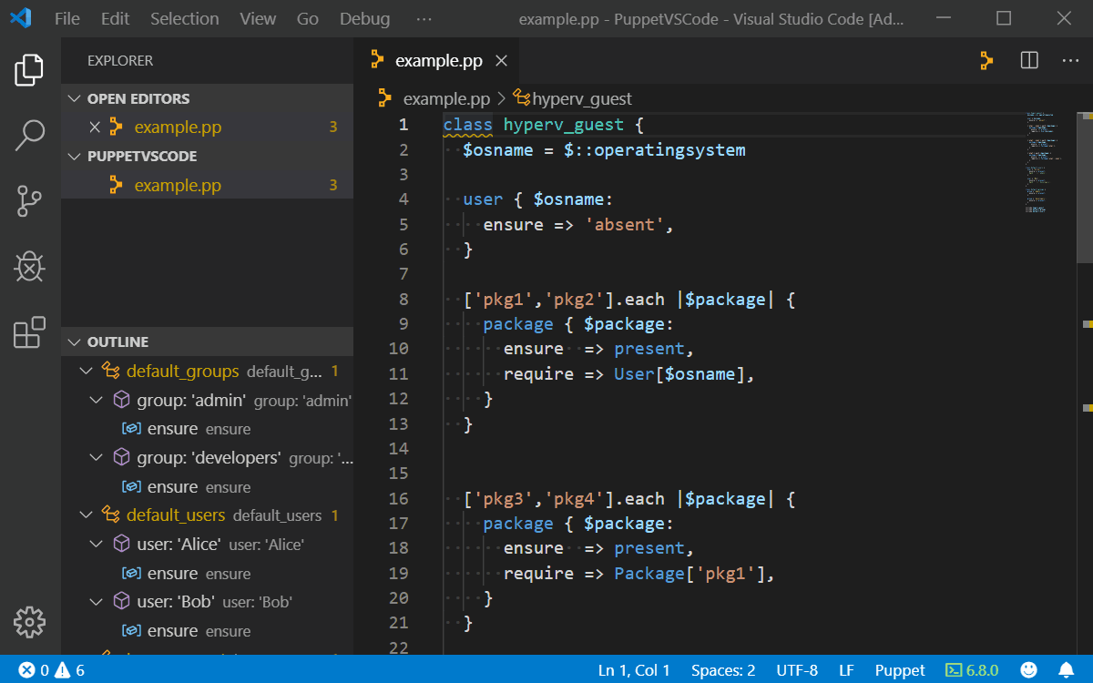 Code Navigation Puppet VSCode Extension
