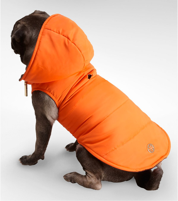 Tory Burch Puffer Dog Coat chases away winter chill