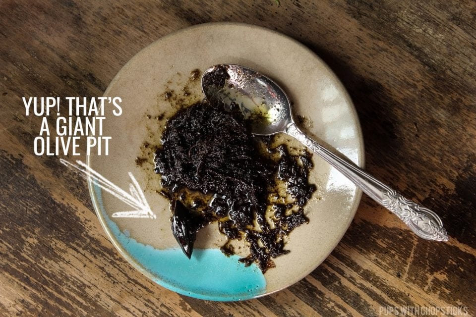 Chinese Olive Vegetable Pups with Chopsticks