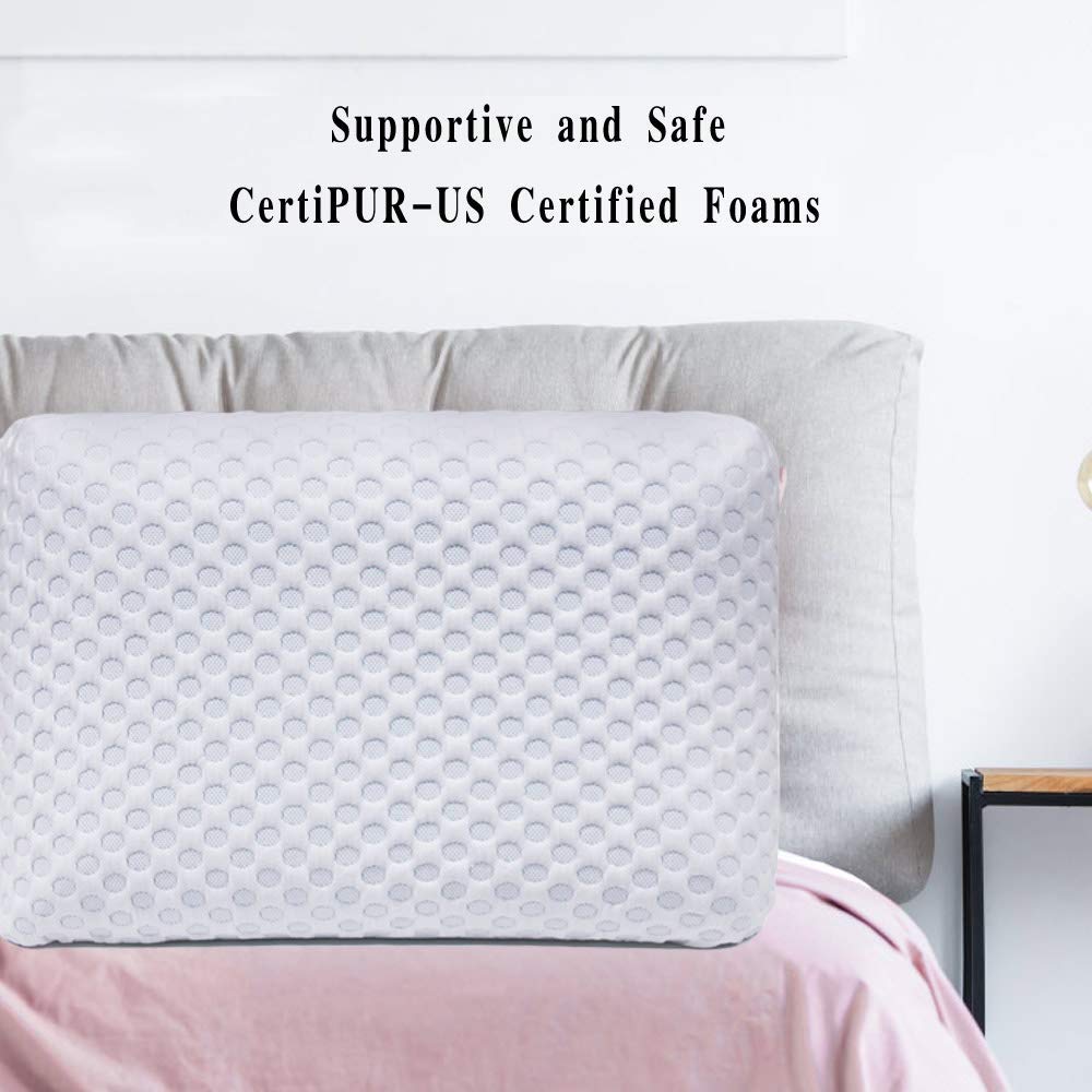 Milemont Memory Foam Pillow, Bed Pillow for Sleeping, Pillow for Neck