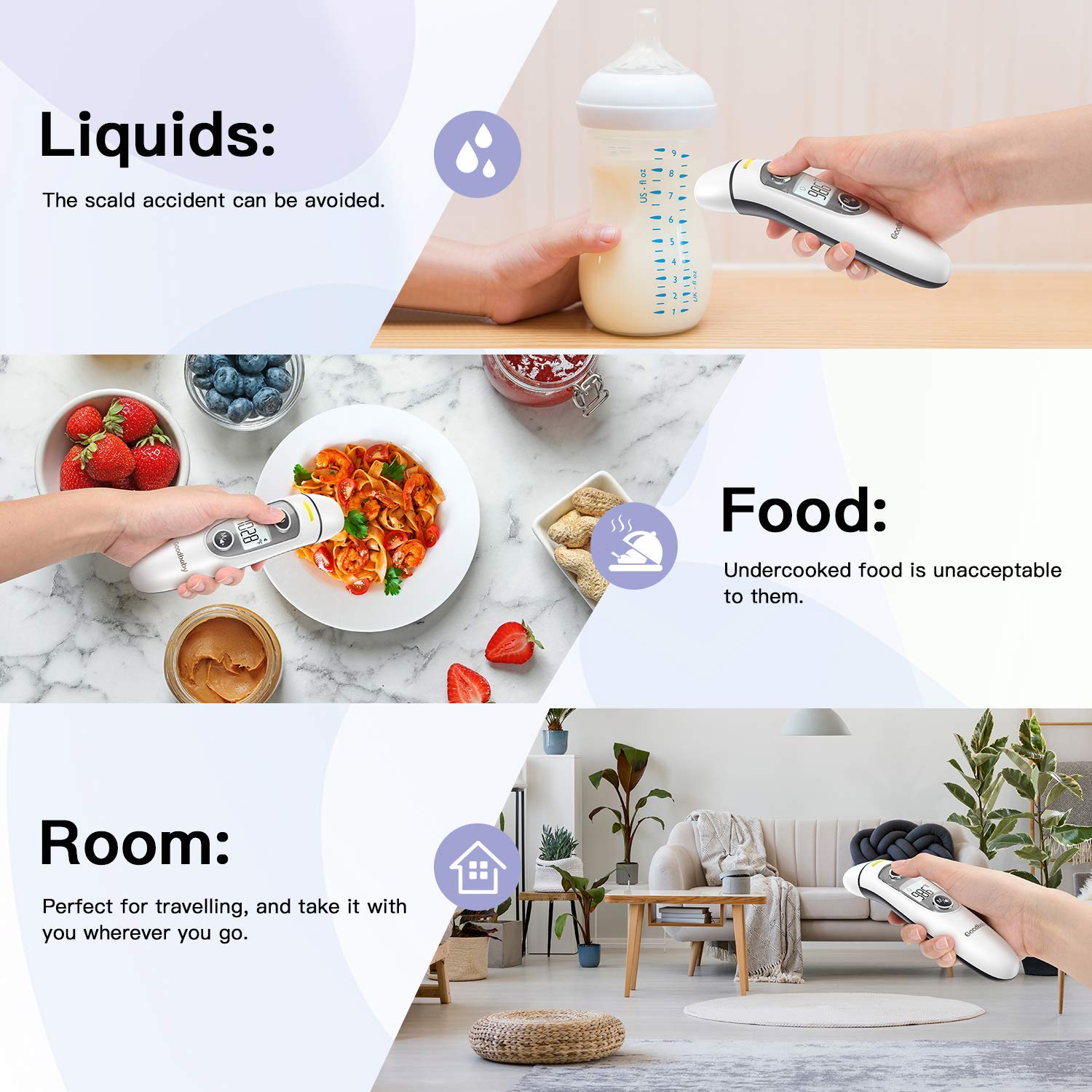 [2020 Updated] Goodbaby Ear Thermometer Ear and Forehead Function with