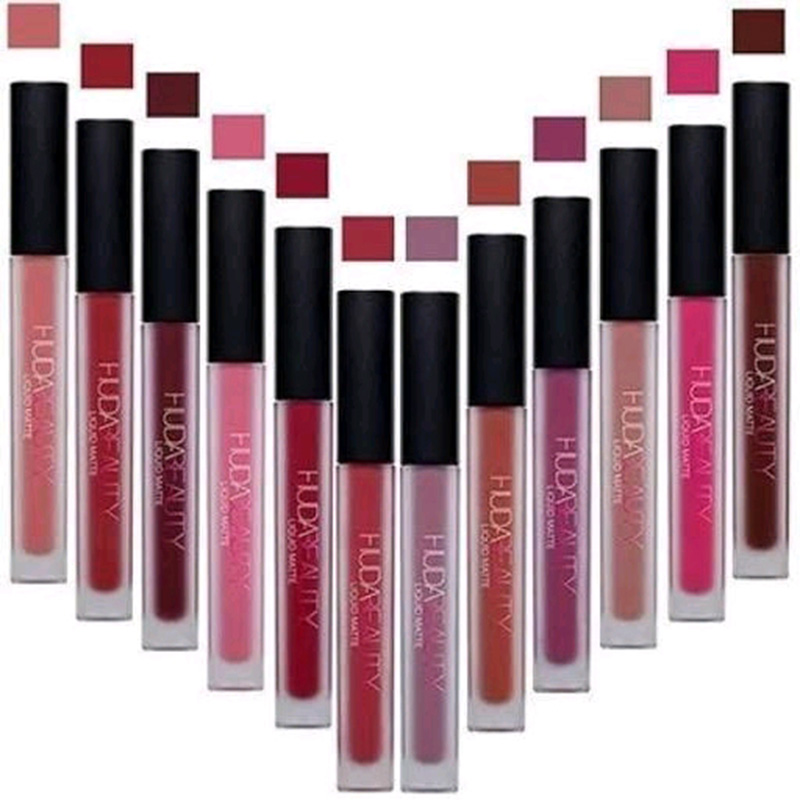Huda Beauty Liquid Matte Lipstick Pack of 12 purble.in