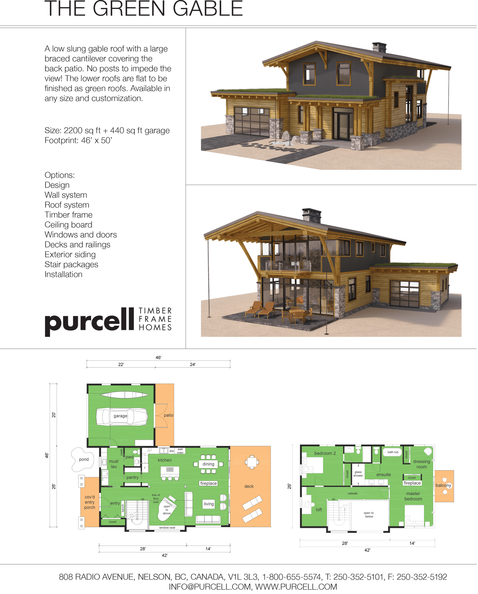 The Green Gable Prefab Home Design Plans By Purcell Homes