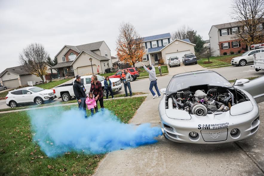 Car Exhaust Gender Reveal PurColour