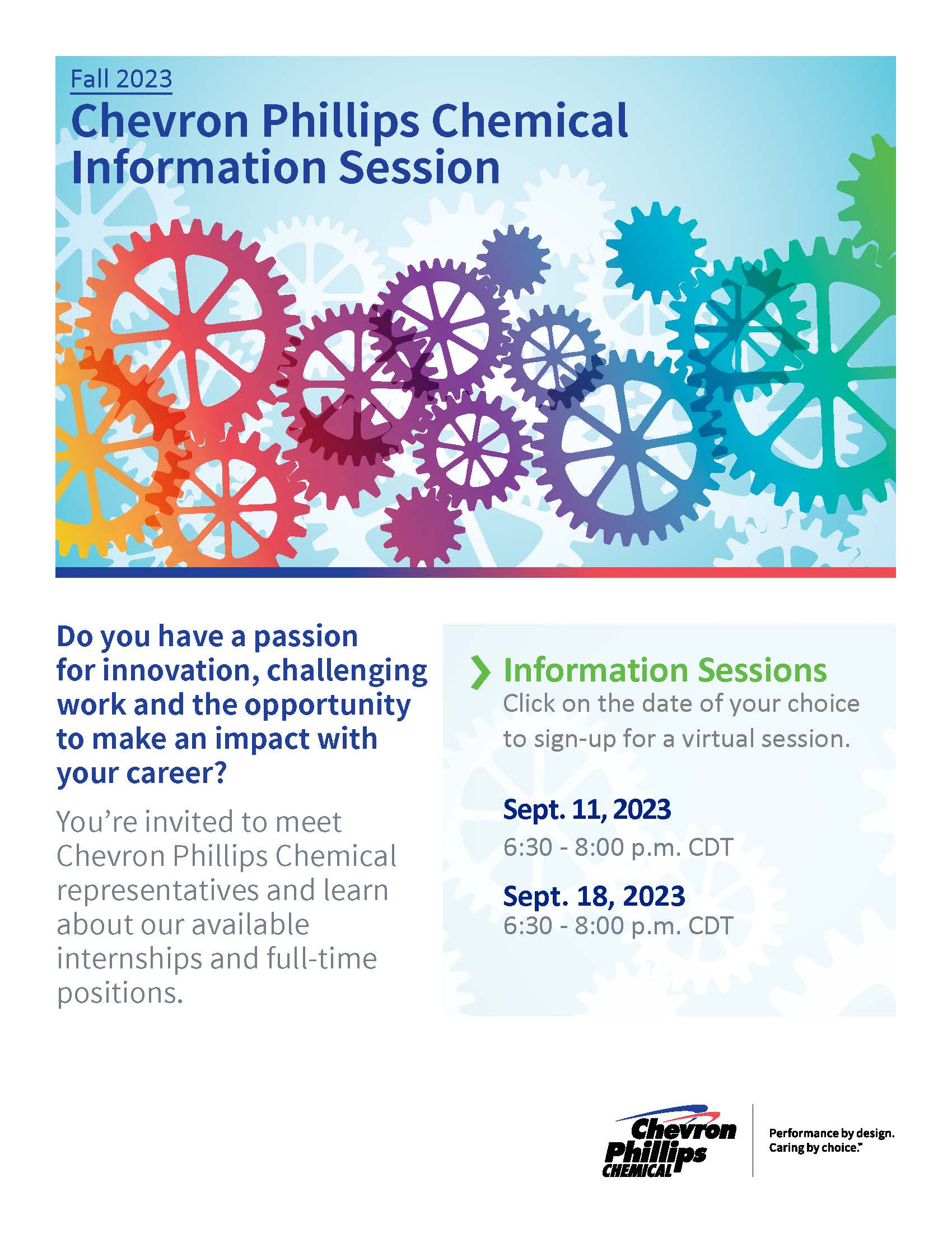 Chevron Phillips Chemical Info sessions 9/11 and 9/18 Undergraduate Blog