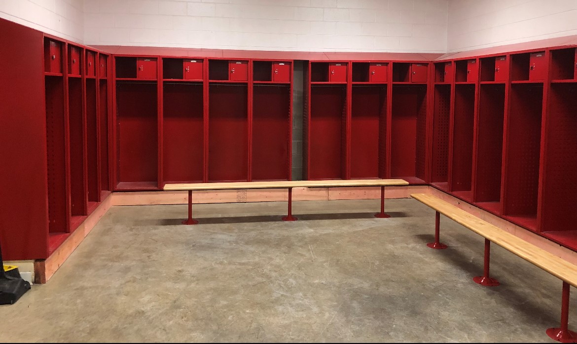 Metal Lockers for an Athletic Team’s Locker Room