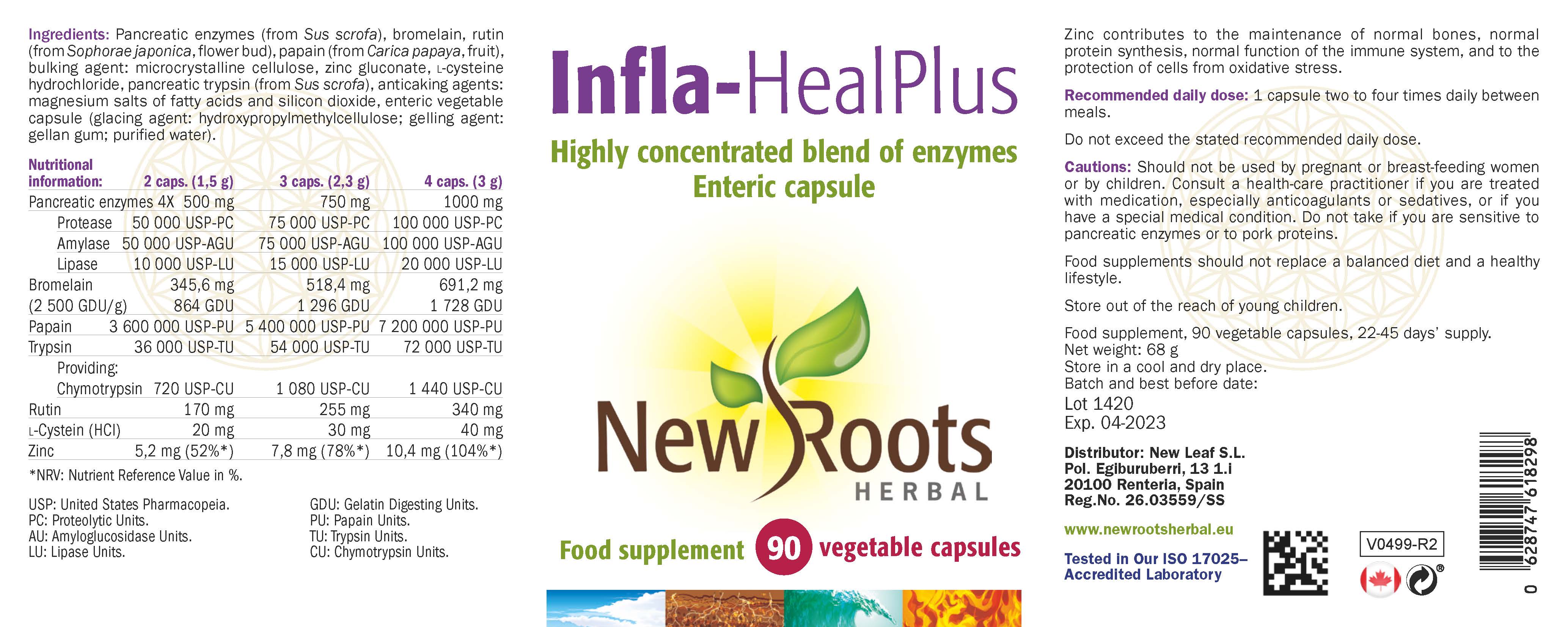 Pure and Natural Supplies. InflaHeal Plus 90's