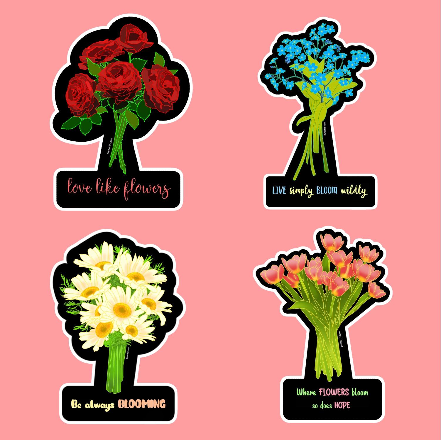 Flower Stickers II PureArtz