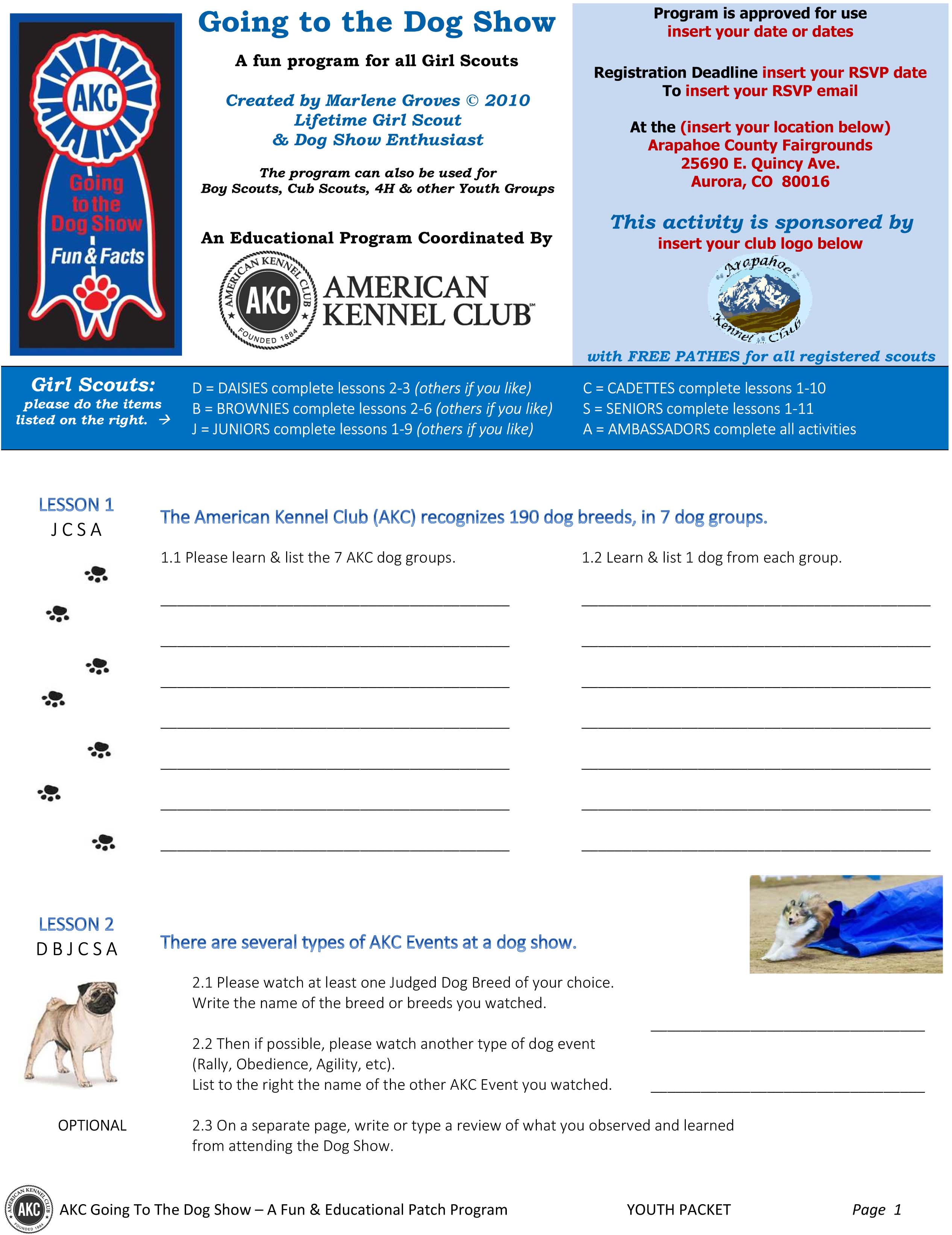 Friday Fun Girl Scouts Have Gone to the Dog... Show Marlene Groves