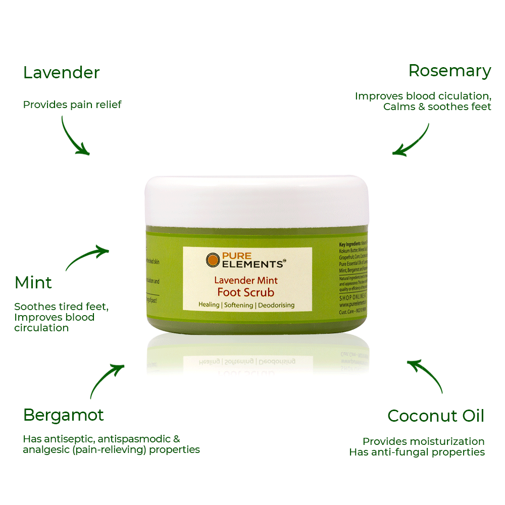 Lavender Mint Foot Scrub Pure Elements