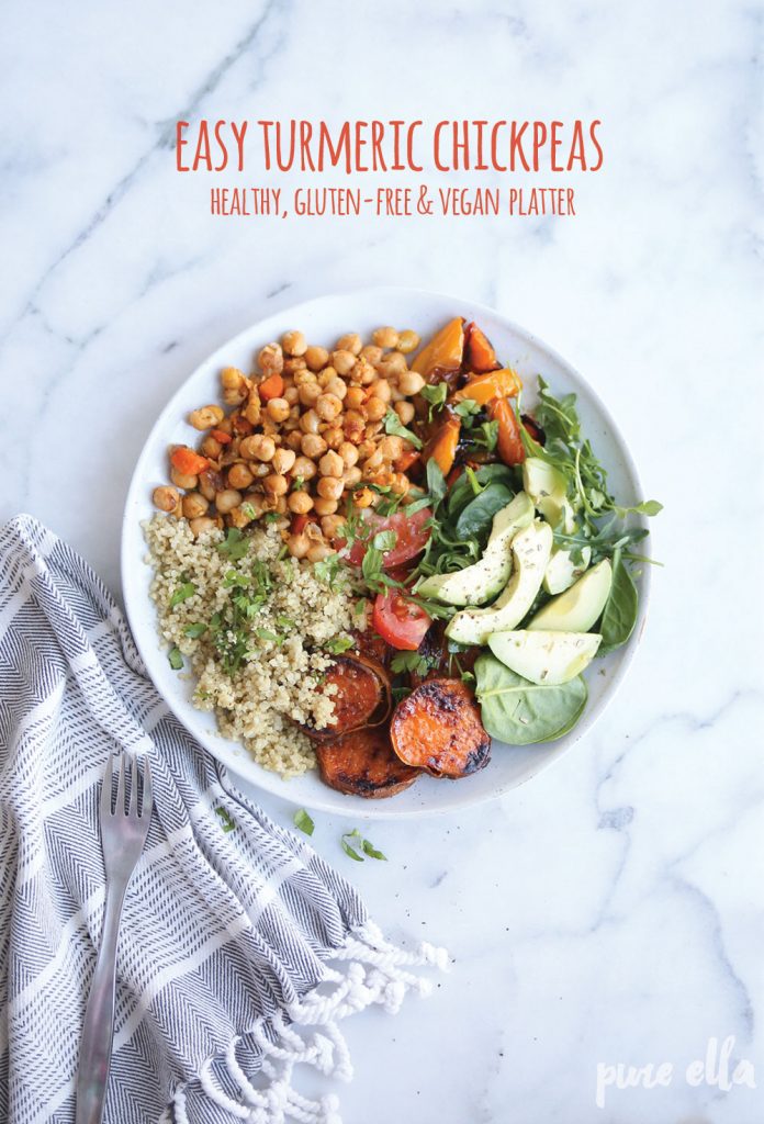 Turmeric Chickpeas Dinner Platter