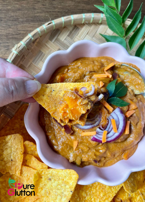 Vegetable Curry Dip with Refried U.S. Pinto Beans PureGlutton