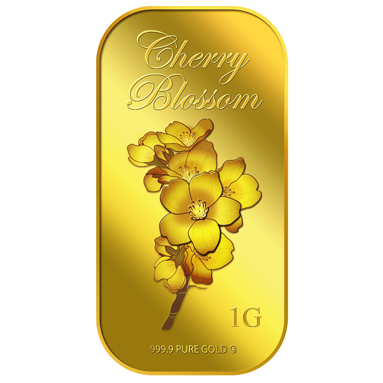 1g Cherry Blossom Gold Bar Buy Gold Silver in Singapore Buy Silver