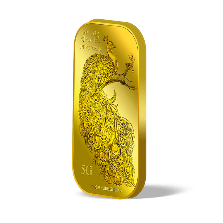 5g Golden Peacock Gold Bar Buy Gold Silver in Singapore Buy Silver Singapore Online Gold