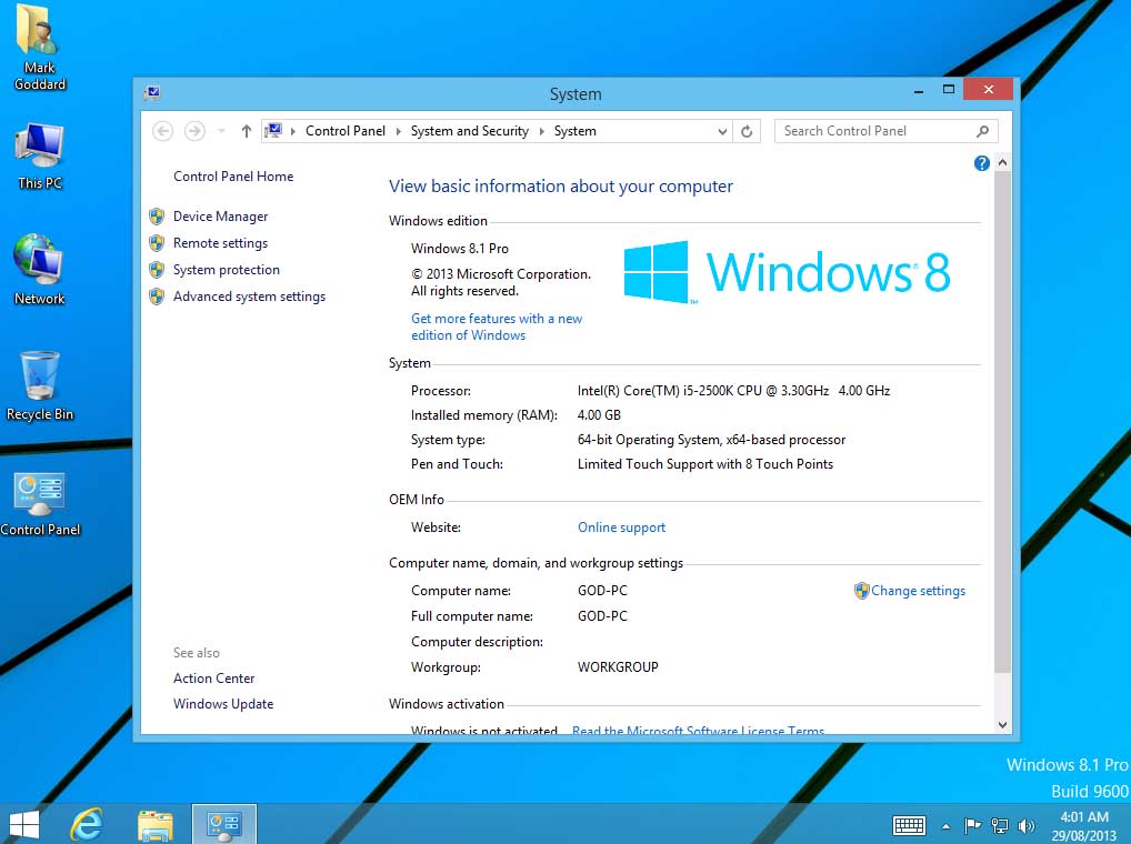 English Windows 8.1 Pro RTM build 9600 leaks onto the web