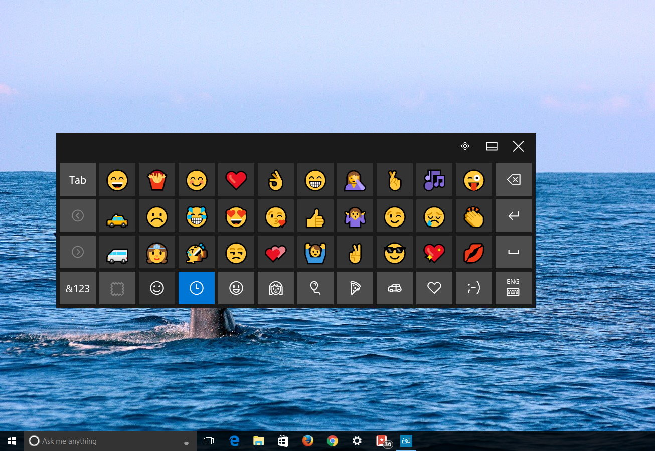 How to use emojis on Windows 10 when your PC has only a physical