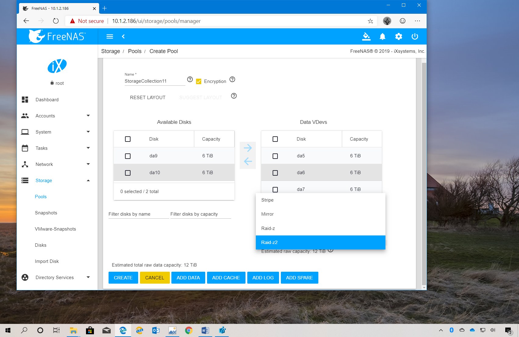 How to create a ZFS RAIDZ2 storage pool on FreeNAS Pureinfotech