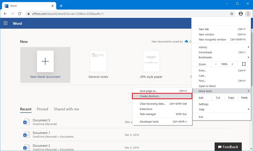 How to install Office web apps using Chrome on Windows 10 • Pureinfotech