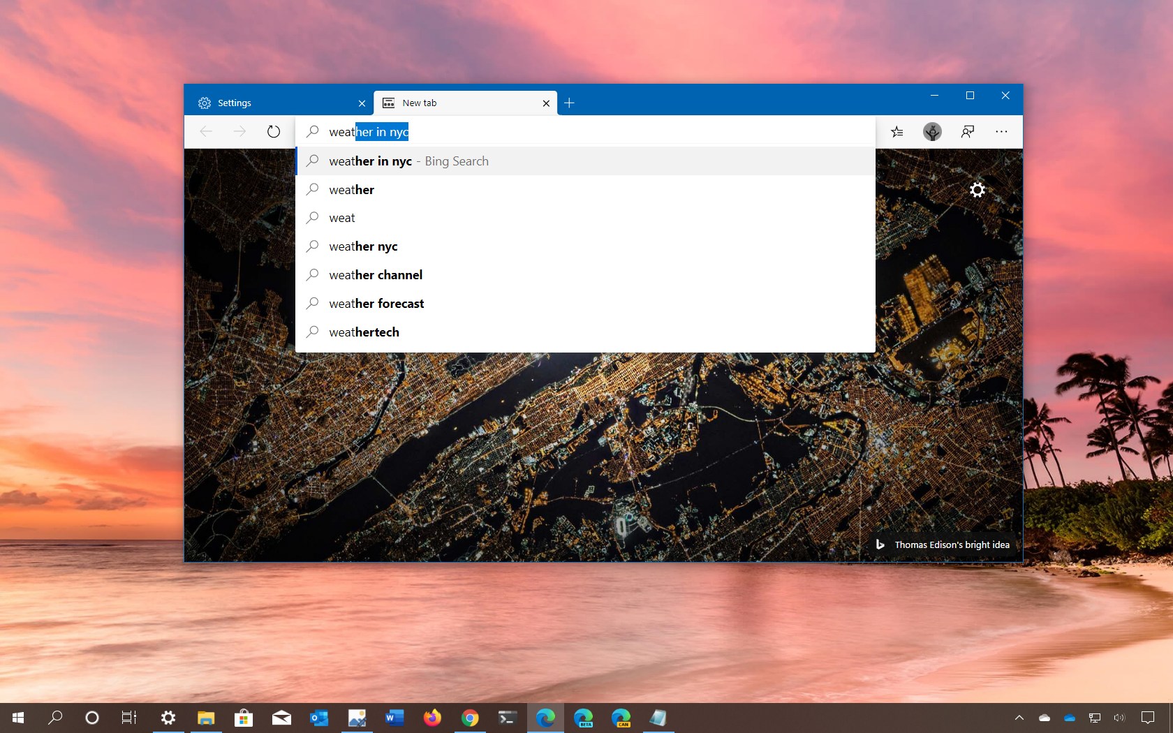 totally Turn off search suggestions in Microsoft Edge.