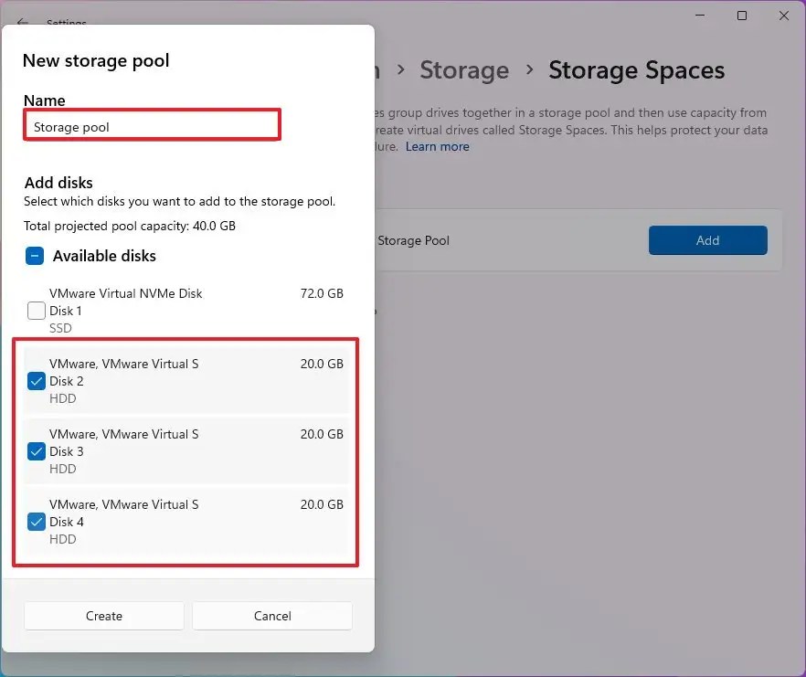 How to create pool on Storage Spaces for Windows 11 Pureinfotech