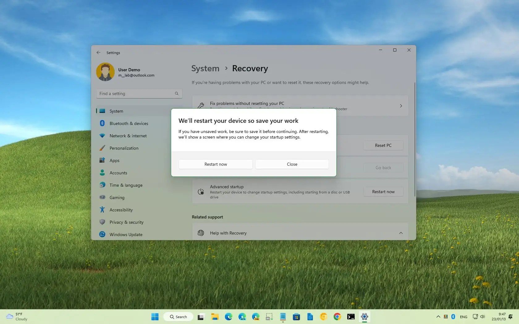 How to access Advanced Startup Options (WinRE) on Windows 11 Pureinfotech
