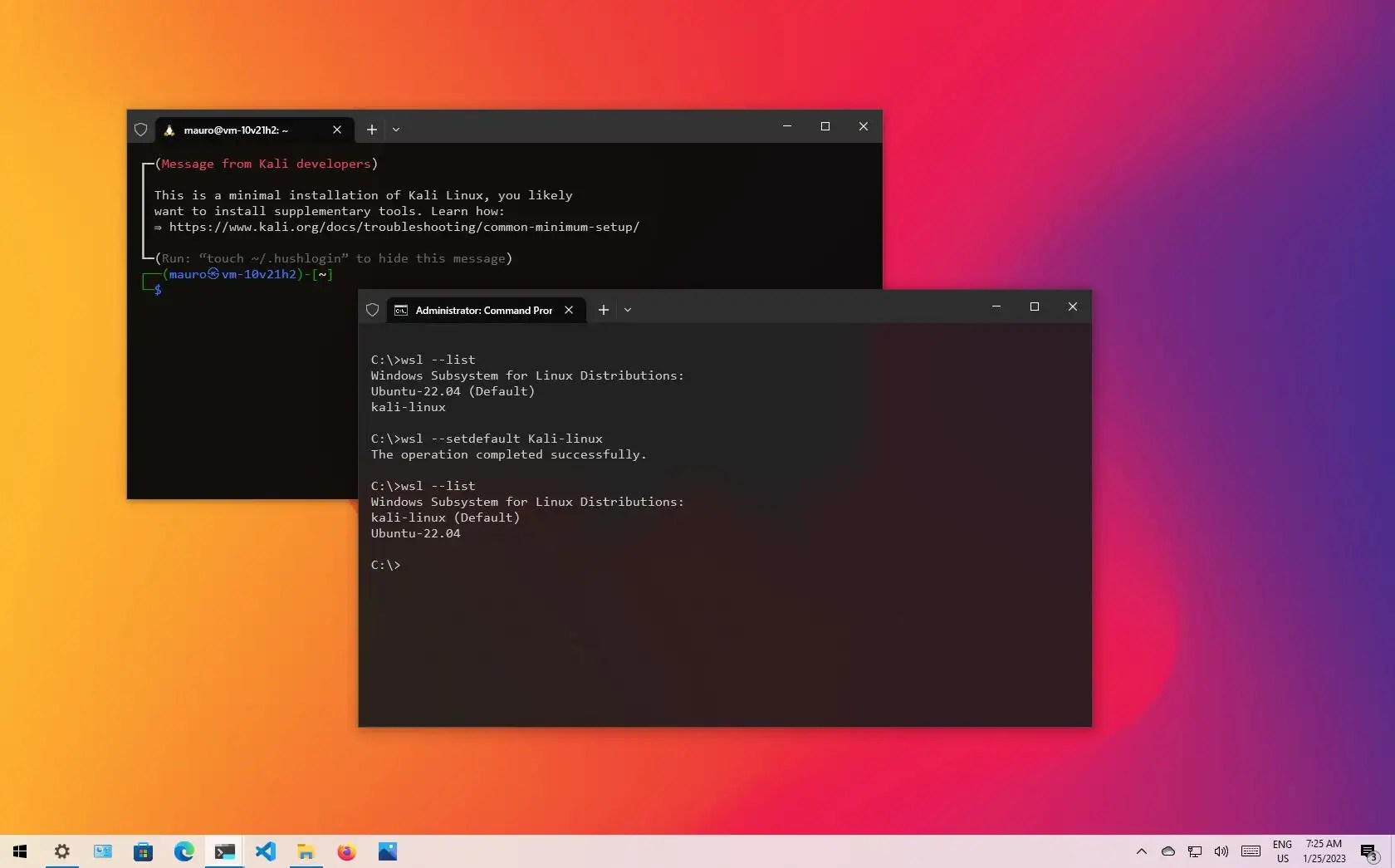 How to set default Linux distro on WSL2 on Windows 10 Pureinfotech